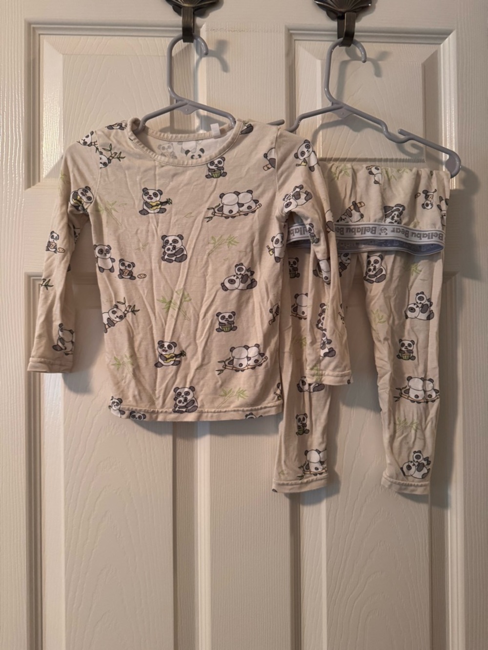 Bellabu Bear Panda Print Pajama Set-2T-gently worn